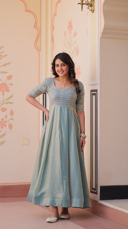 FENDY GOWN WITH EMBROIDERY WORK