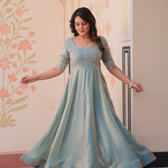 FENDY GOWN WITH EMBROIDERY WORK