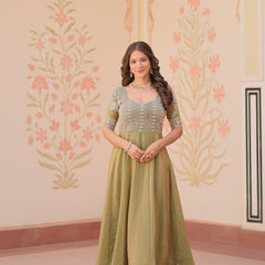 FENDY GOWN WITH EMBROIDERY WORK